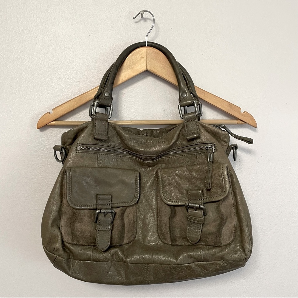 Liebeskind Berlin Leather Shoulder Bag Handbag Saddle Brown